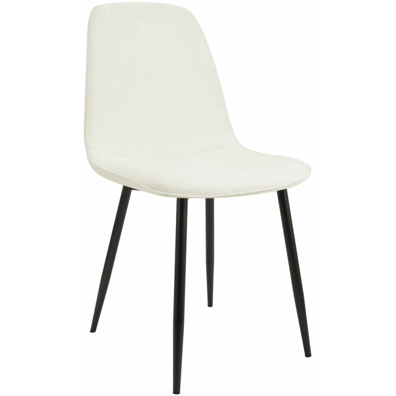 Chaise de salle à manger Maryam, tissu crème