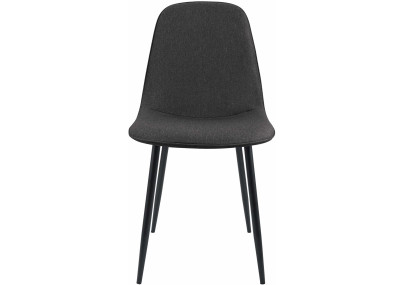 Chaise de salle à manger Maryam, tissu gris foncé