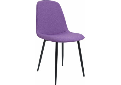 Chaise de salle à manger Maryam, tissu violet