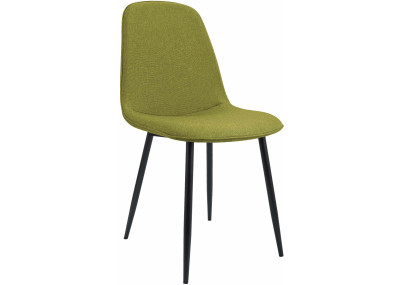 Chaise de salle à manger Maryam, tissu vert