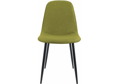Chaise de salle à manger Maryam, tissu vert