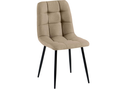 Chaise de salle à manger en tissu Antibes taupe