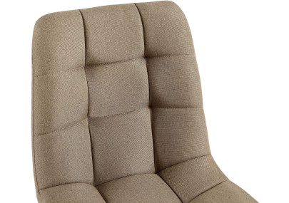 Chaise de salle à manger en tissu Antibes taupe