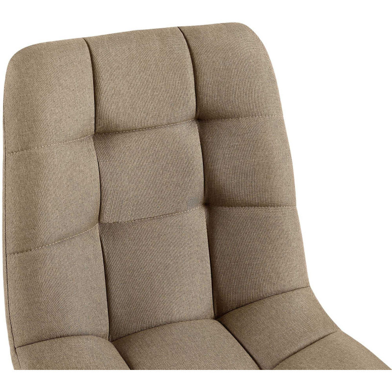 Chaise de salle à manger en tissu Antibes taupe