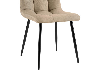 Chaise de salle à manger en tissu Antibes taupe