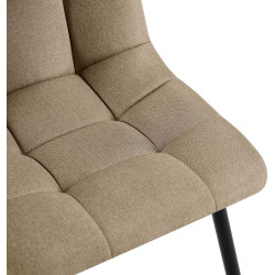 Chaise de salle à manger Tilde en tissu taupe