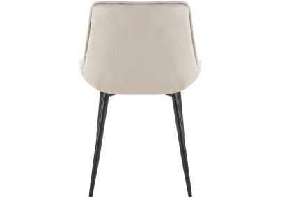 Ensemble de 2 chaises de salle à manger Wallace en velours gris