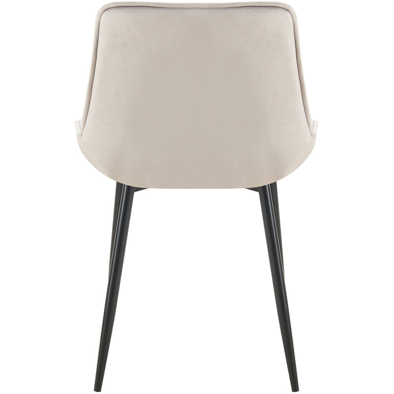 Ensemble de 2 chaises de salle à manger Wallace en velours gris