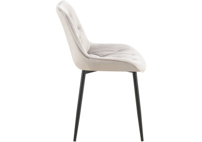 Ensemble de 2 chaises de salle à manger Wallace en velours gris