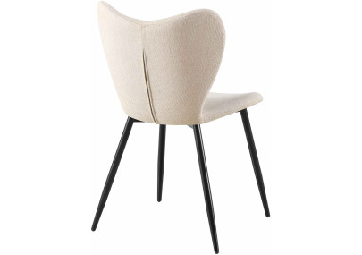Chaise de salle à manger Maika, tissu crème