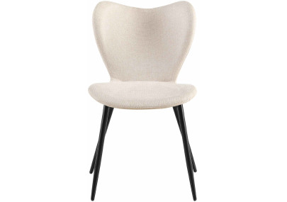 Chaise de salle à manger Maika, tissu crème