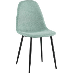 Chaise de salle à manger Napier, tissu vert clair