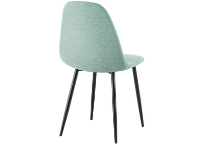 Chaise de salle à manger Napier, tissu vert clair