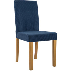 Chaise de salle à manger Ina Cord bleu clair antique