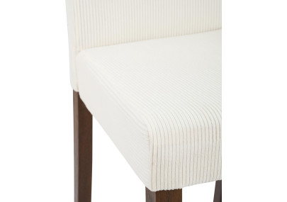 Chaise de salle à manger Ina Cord crème foncé antique