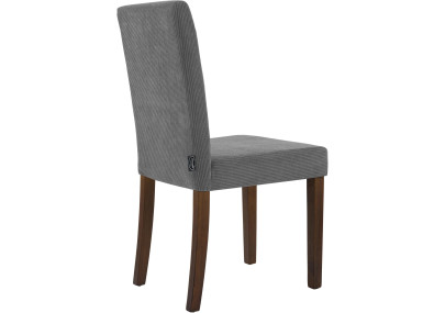 Chaise de salle à manger Ina Cord gris foncé antique