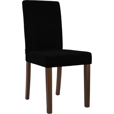 Chaise de salle à manger Ina Cord noir antique