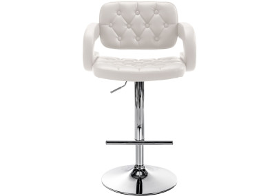 Taburete Dublin Blanco,Cromado