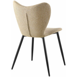 Chaise de salle à manger Maika, tissu taupe