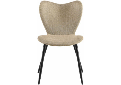 Chaise de salle à manger Maika, tissu taupe