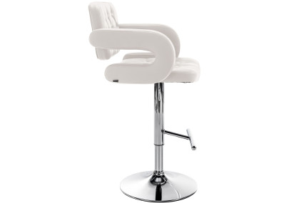 Taburete Dublin Blanco,Cromado