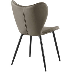 Chaise de salle à manger Maika en velours anthracite