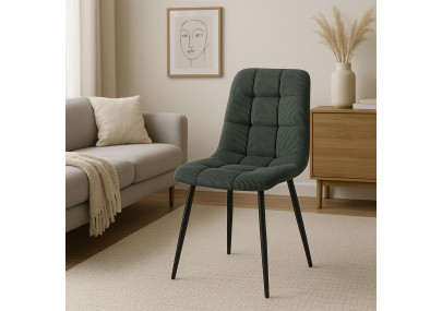 Chaise de salle à manger Antibes Cord vert