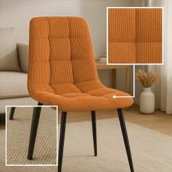 Chaise de salle à manger Tilde Cord orange