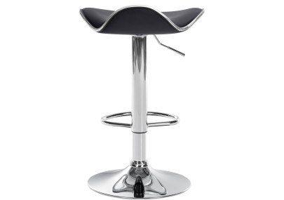 Tabouret de bar Shanghai, modèle C en similicuir noir