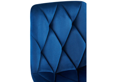 Ensemble de 2 chaises de salle à manger Clairton en velours bleu foncé