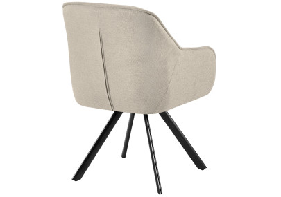 Fauteuil Pettuli, tissu crème