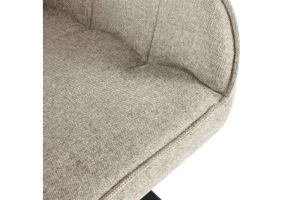 Fauteuil Pettuli, tissu crème