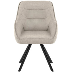 Fauteuil Pettuli, tissu crème