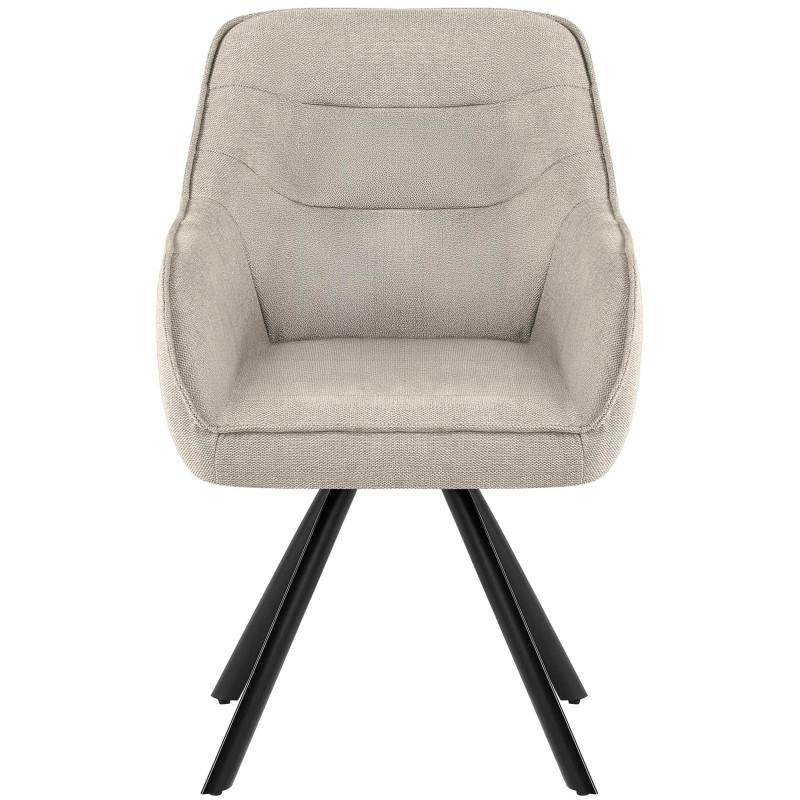 Fauteuil Pettuli, tissu crème