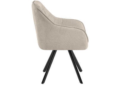Fauteuil Pettuli, tissu crème
