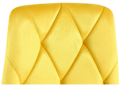 Chaise de salle à manger Clairton, velours, jaune