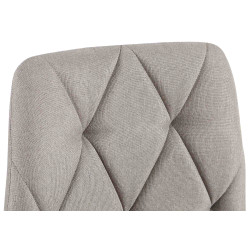 Chaise de salle à manger Clairton, tissu gris clair