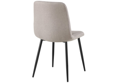 Chaise de salle à manger Clairton, tissu gris clair