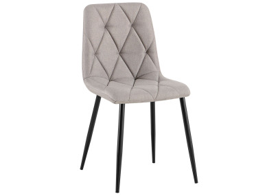 Chaise de salle à manger Clairton, tissu gris clair