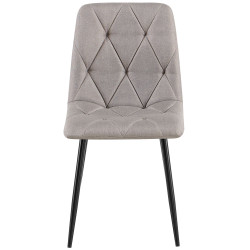Chaise de salle à manger Clairton, tissu gris clair