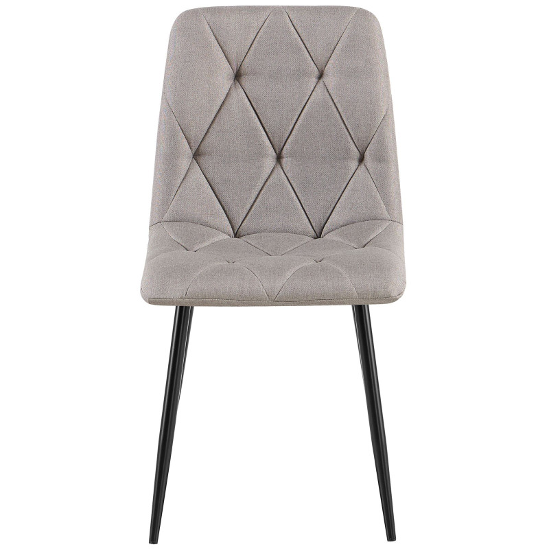 Chaise de salle à manger Clairton, tissu gris clair