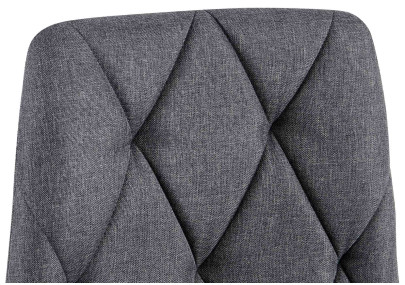 Chaise de salle à manger Clairton, tissu gris foncé