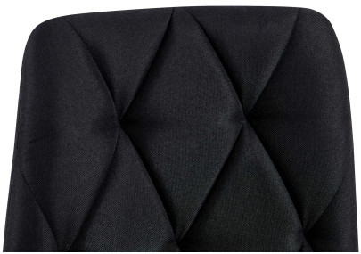 Chaise de salle à manger Clairton, tissu noir