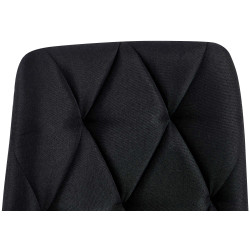 Chaise de salle à manger Clairton, tissu noir