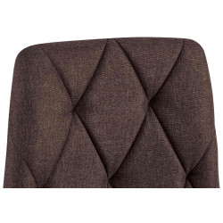 Chaise de salle à manger Clairton, tissu marron