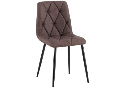 Chaise de salle à manger Clairton, tissu marron