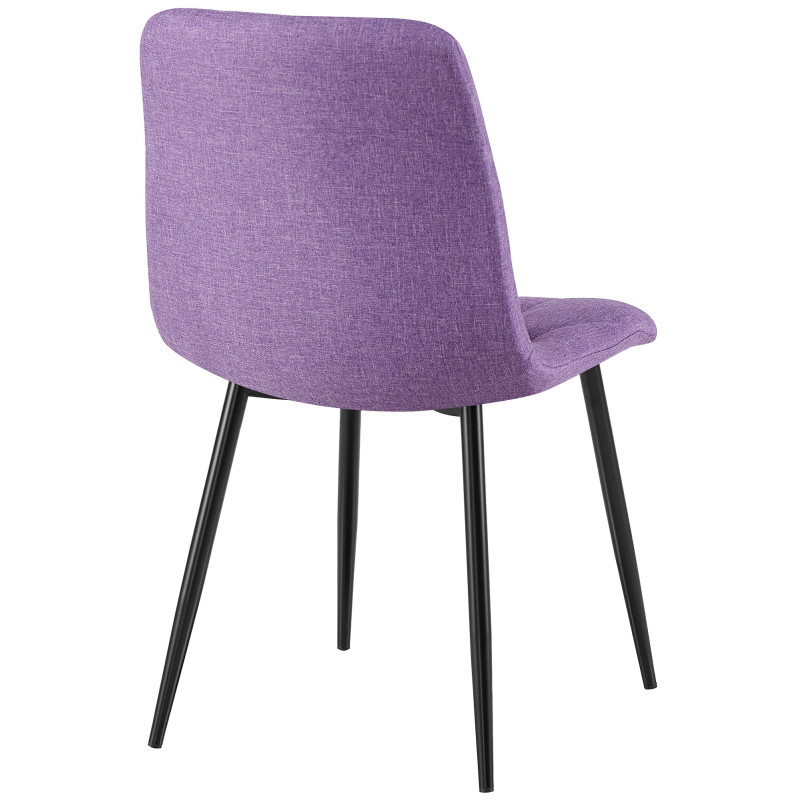 Chaise de salle à manger Clairton, tissu violet
