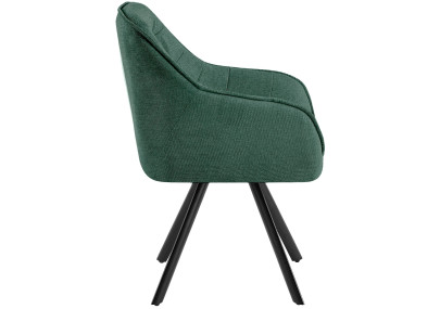 Chaise Pettuli, tissu vert