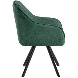 Chaise Pettuli, tissu vert