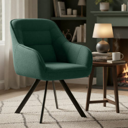 Chaise Pettuli, tissu vert